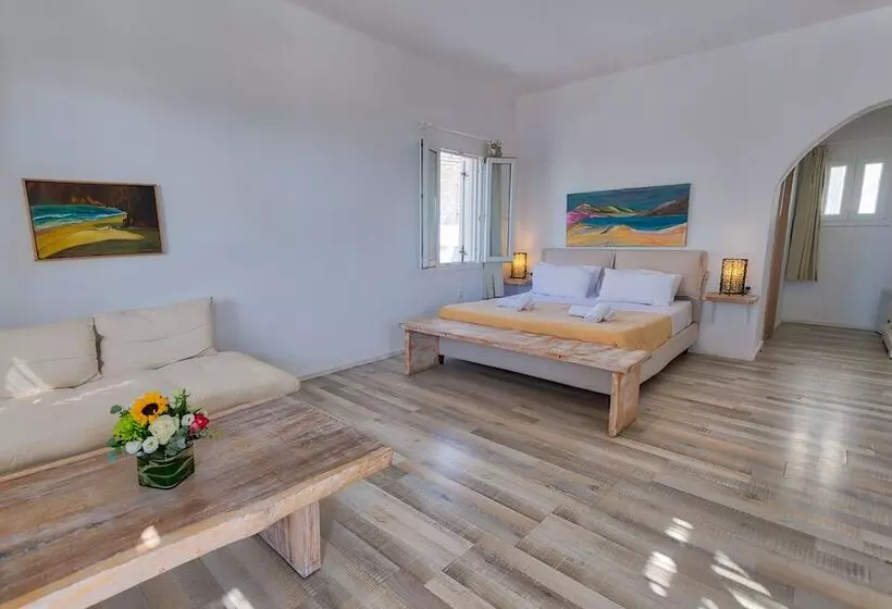 オーシャンビューデラックスルームバルコニー付き, Withinn Mykonos Suites