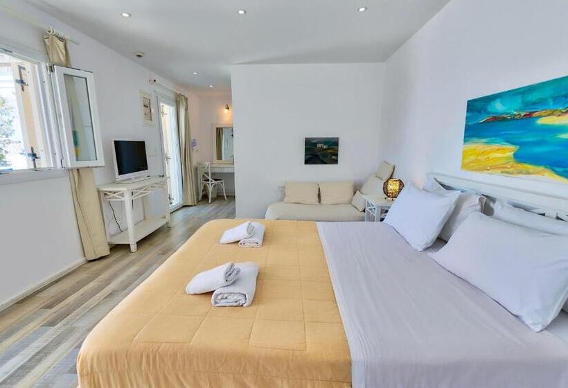 חדר דלוקס עם מרפסת נוף לים, Withinn Mykonos Suites