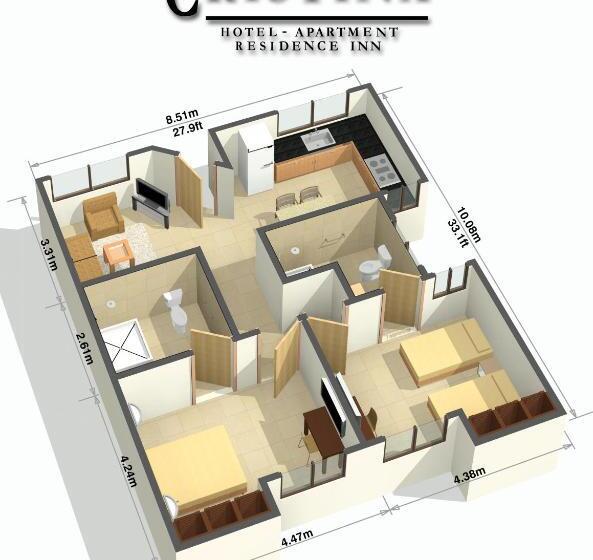 高级套房, Residence Inn Suites Cristina