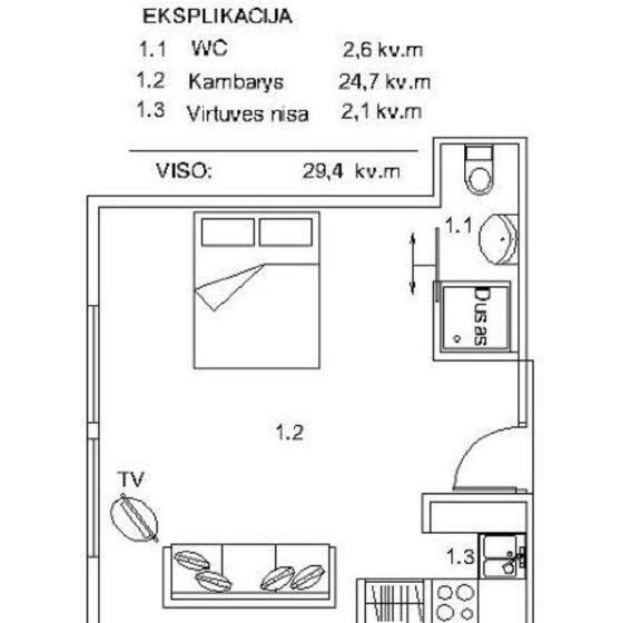 اتاق استاندارد, Palanga Pas Vidute