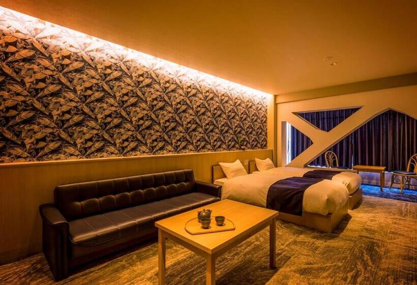 带景观的三人标准房间, Ooedo Onsen Monogatari Premium Toba Saichoraku