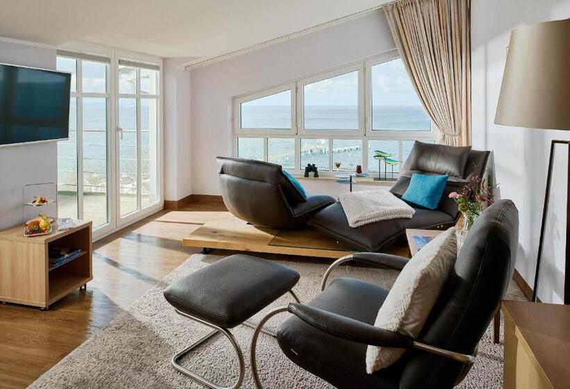 小型套房带海景, Seeschloss Sellin