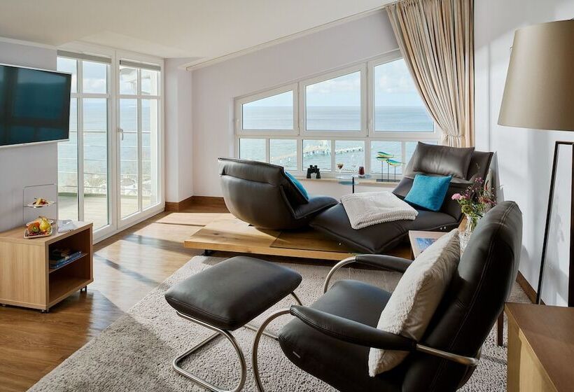小型套房带海景, Seeschloss Sellin