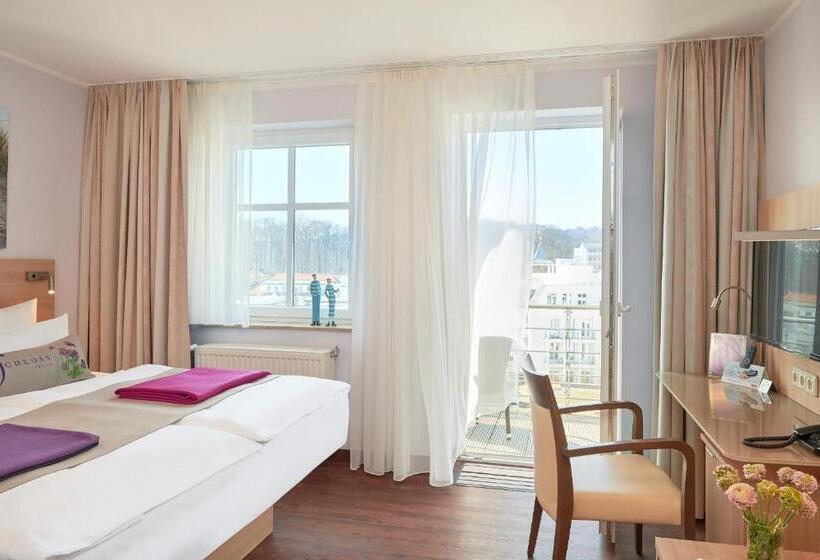 스탠다드 발코니 룸 측면 바다 전망, Seeschloss Sellin