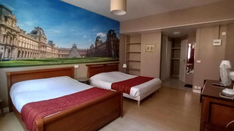 带2个双人床的标准工作室, Brit Hotel Comtes De Champagne Troyes Centre Historique