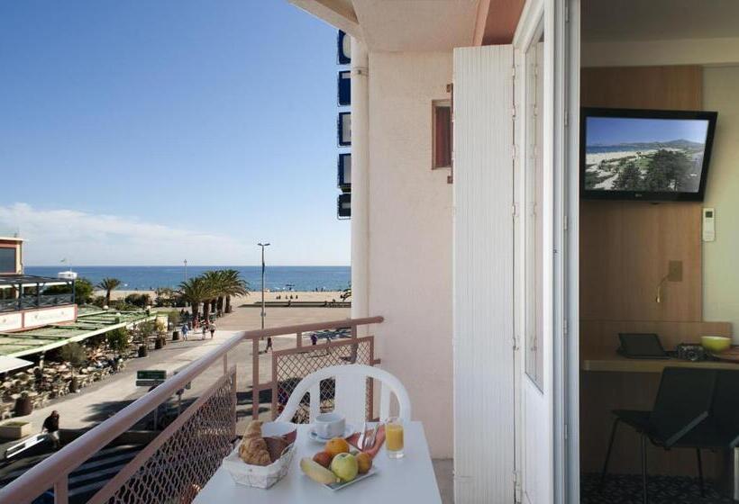 サイドオーシャンビューバルコニー付スタンダードルーム, Hôtel Beau Rivage