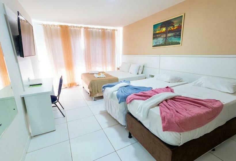 标准四人间侧面带海景, Pousada Dos Jangadeiros