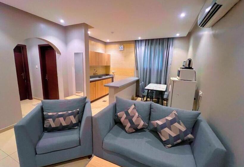 デラックスルーム, السعادة سويت الملز الرياض Saada Suites Serviced Apartments