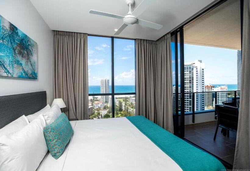 דירת חדר נוף לים, Synergy Broadbeach   Official