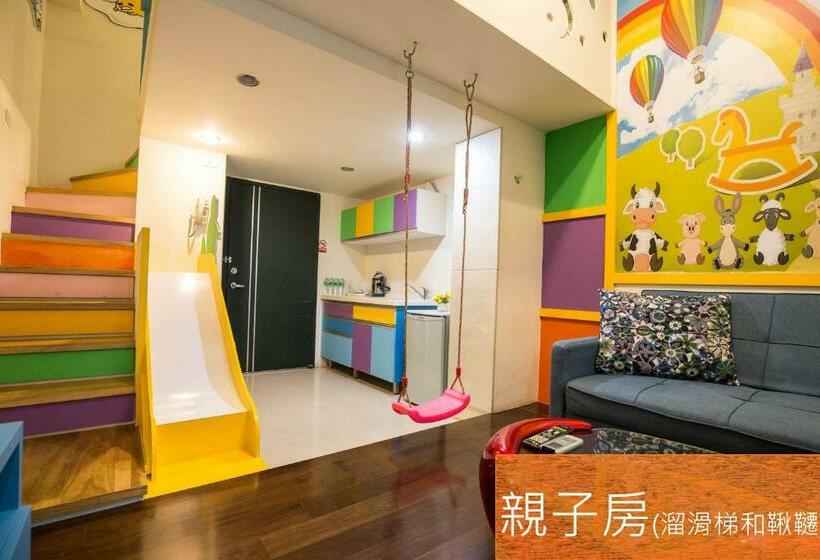 1 Sovrums Duplex Lägenhet, Chiuan Jia Hot Spring House