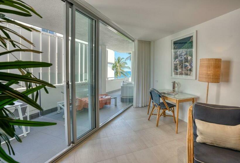 침실 1개 아파트 측면 바다 전망, On The Beach Noosa Resort