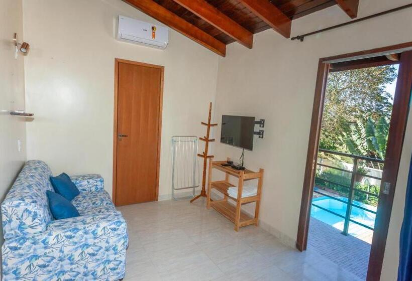 اتاق استاندارد سه تخته با چشم‌انداز استخر, Ubatuba Ecologic Pousada