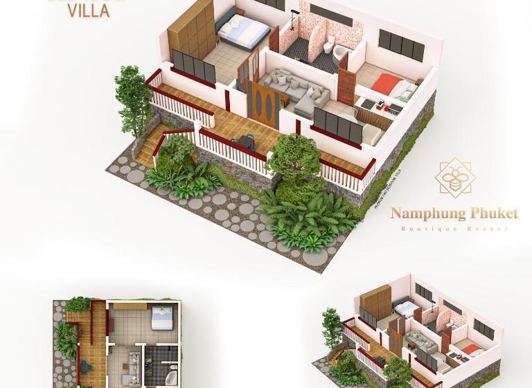 Вилла 1 Спальня Вид на Сад, Namphung Phuket Boutique Resort