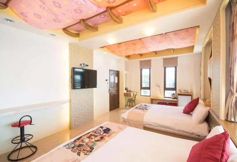 اتاق استاندارد چهارنفره با بالکن, Lanyang Beach Villa