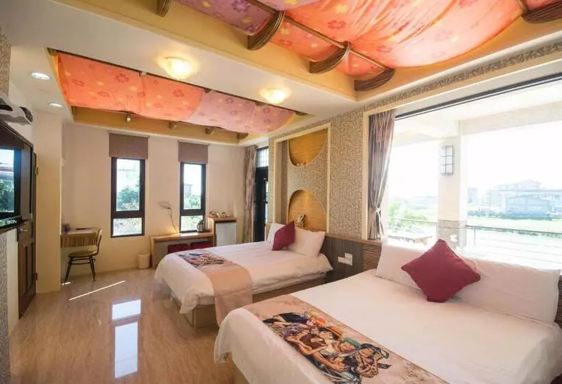 اتاق استاندارد چهارنفره با بالکن, Lanyang Beach Villa