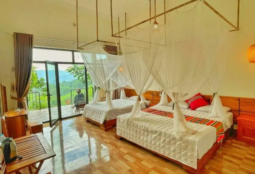 اتاق خانوادگی با چشمانداز باغ, Homestay Khánh đang