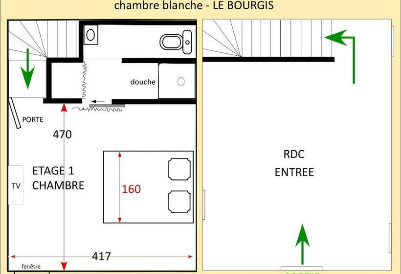 غرفة قياسية سرير كينج, Le Bourgis