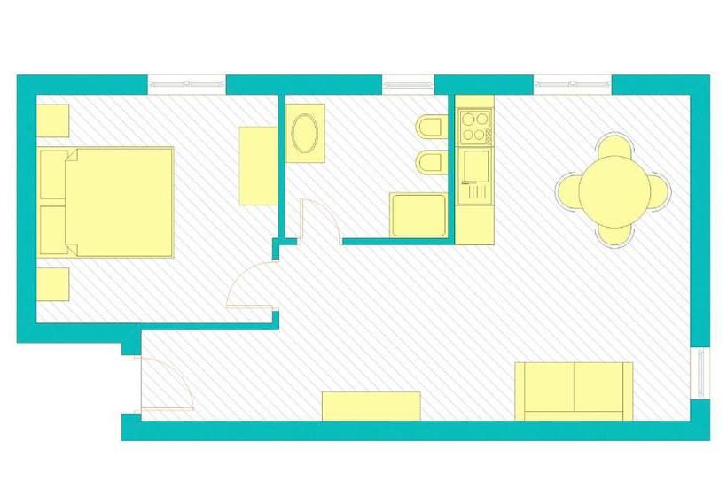 Апартаменты 2 Спальни, Villacristiano