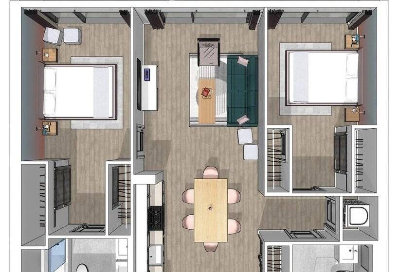 침실 1개 디럭스 아파트, The Laundry Rooms Gaslight Cambridge