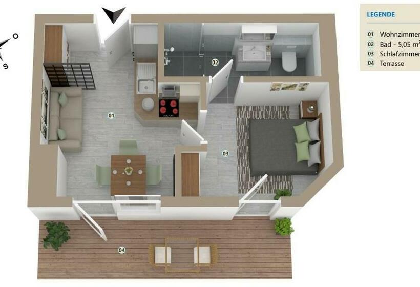 דירת חדר, Käserstube Ferienwohnungen