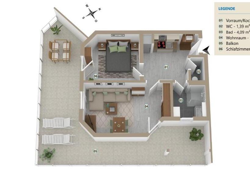 דירת חדר, Käserstube Ferienwohnungen