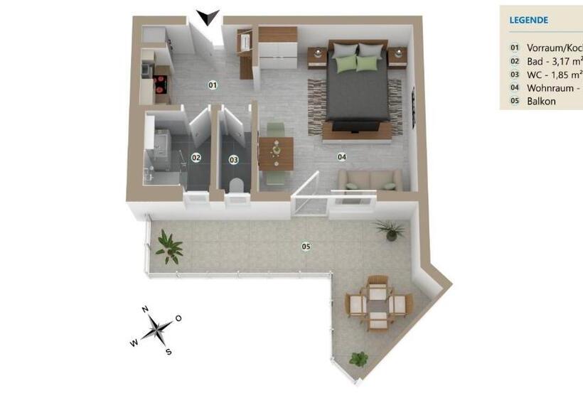 חדר סטודיו סטנדרד, Käserstube Ferienwohnungen