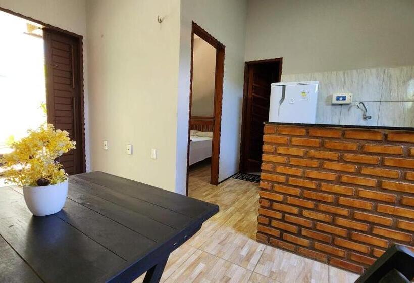 דירה בת חדר שינה 1 עם מרפסת, Suítes Green Village Flecheiras