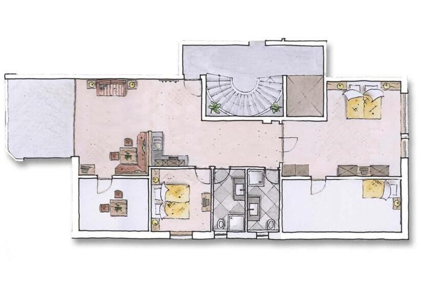 דירת פנטהאוז 1 חדרי שינה, Aparthotel Stacherhof