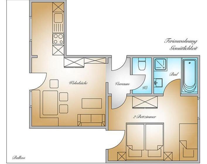 شقة غرفة واحدة, Gästehaus Herrmann