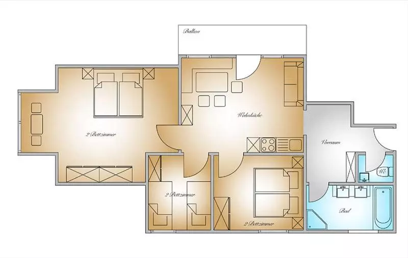Huoneisto 3 Makuuhuonetta, Gästehaus Herrmann