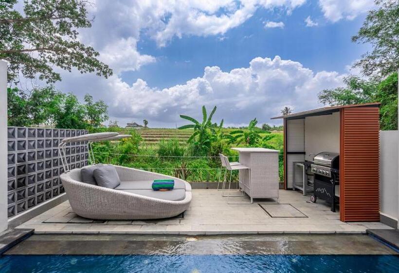 וילה עם חדר שינה אחד ובריכת שחיה, Kulta Villa Bali