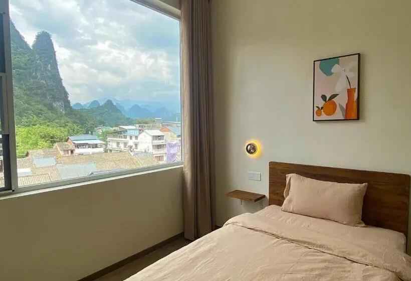 Standard-huone Vuoristonäkymä, Pomelo Hostel Xingping