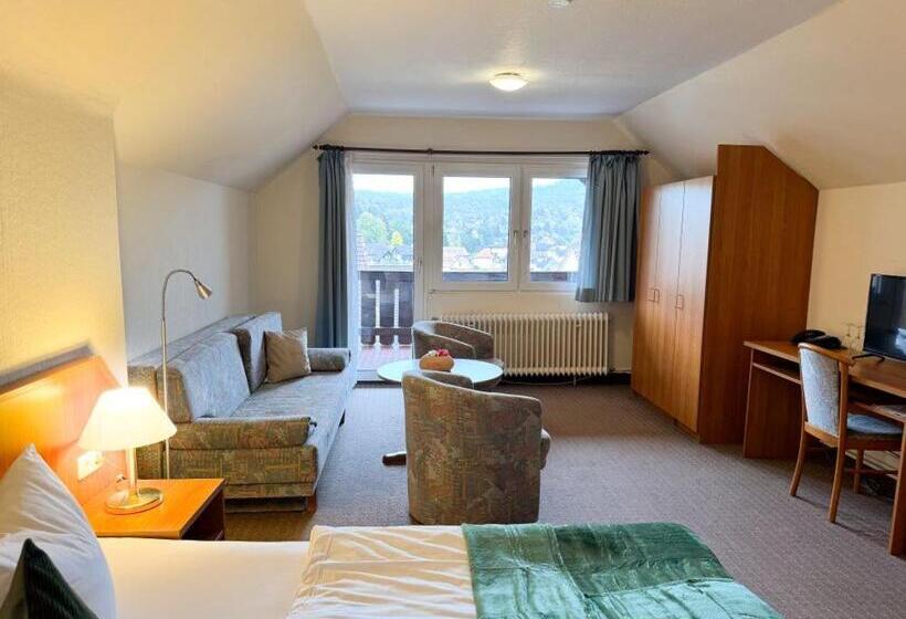 Quarto Estandar com Sacada, Harzhotel Grünett