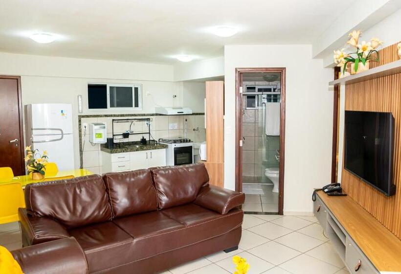 דירת שני חדרים, Confortável Flat Na Praia