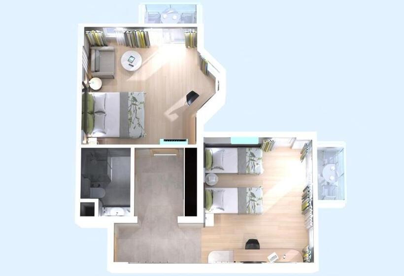 Quarto Familiar, Eos Beach Resort