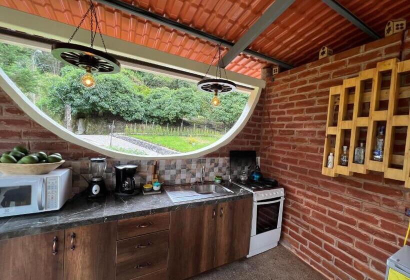 Standardrum med Terrass, Habitación Privada Con Terraza Panorámica, Cocina, Parqueadero