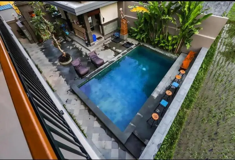 Standard-huone Puutarhanäkymä, Harmony House 8: Rice Field View Room 2 Min Center