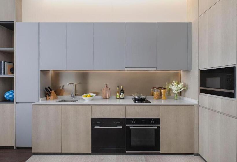 带城市景观的标准工作室, Marriott Executive Apartments Hangzhou