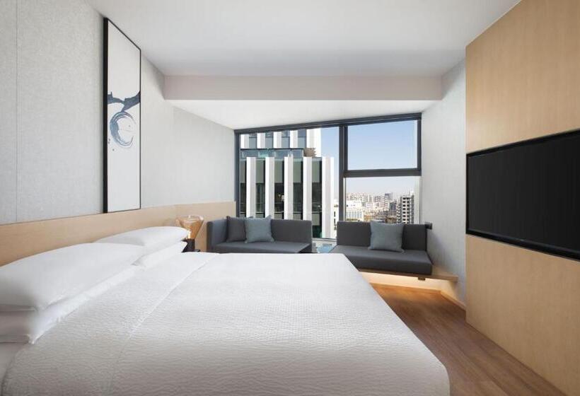 اتاق دلوکس با تخت کینگ و چشم‌انداز شهر, Fairfield By Marriott Shanghai Lingang Special Area