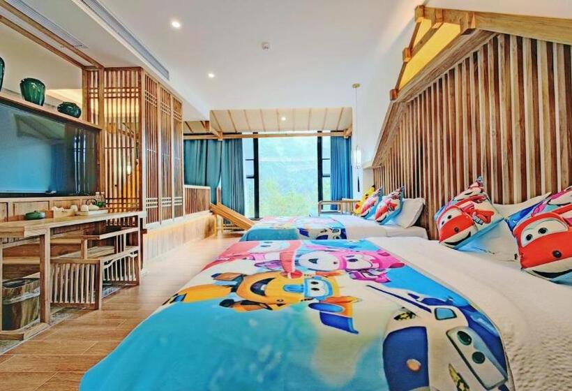 חדר סטנדרט שתי מיטות זוגיות, Zhangjiajie Qiquan Vacation B&b