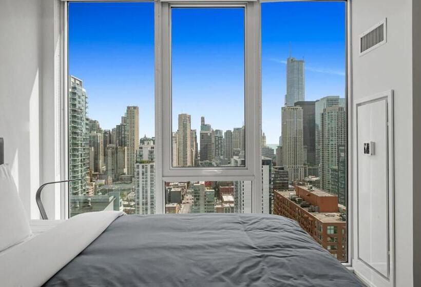 סוויטת 2 חדרי שינה, Level Chicago River North