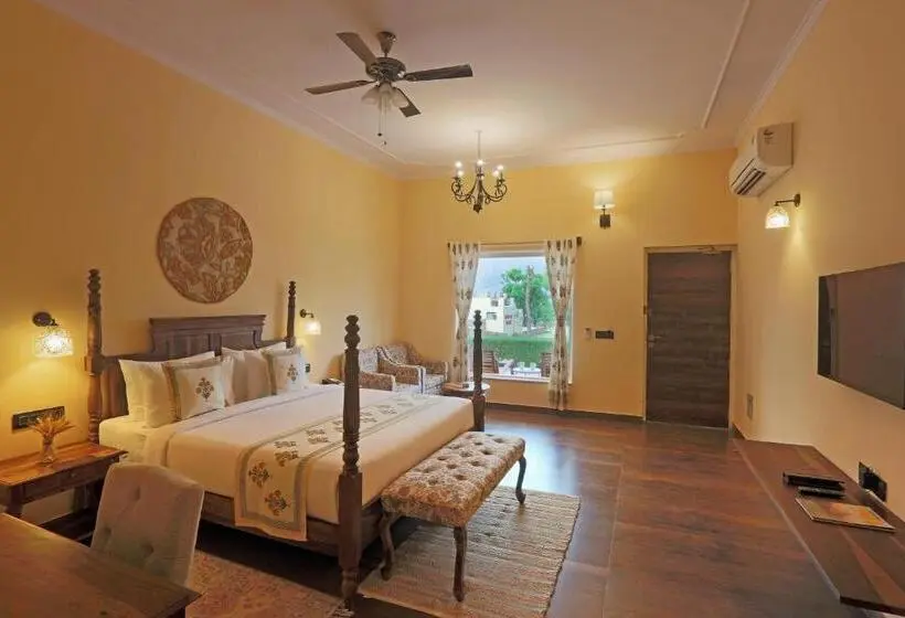 Villa 1 Makuuhuone Puutarhanäkymä, Ratan Villas Sariska