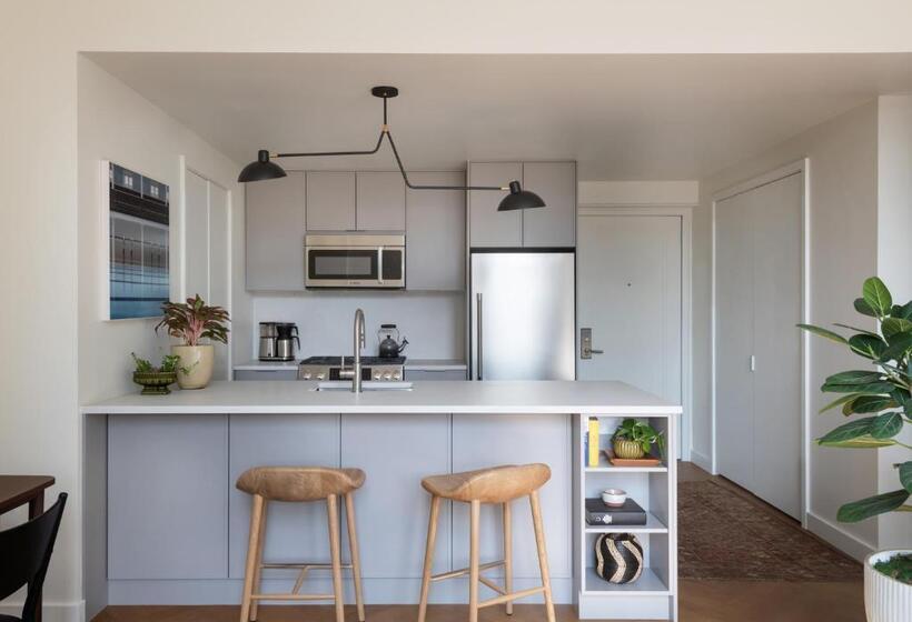 带1个卧室的高级公寓, Roost Detroit