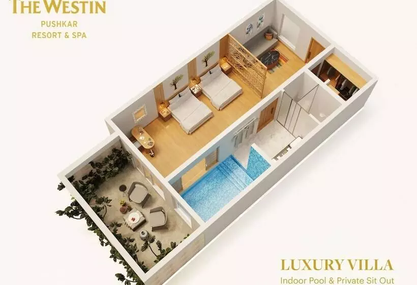 デラックスビラの１ベッドルーム, The Westin Pushkar Resort & Spa