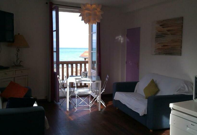 带1个卧室的带海景的公寓, Les Galets Bleus