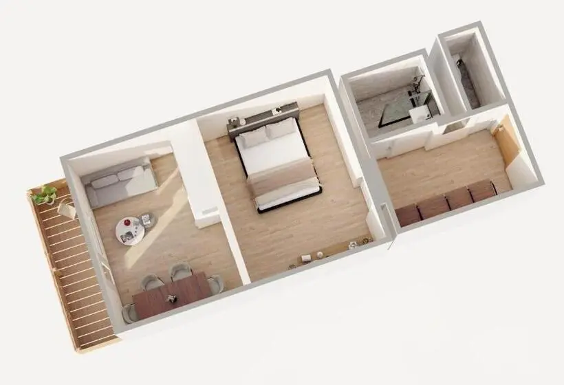 景色の見える一ベッドルームアパートメント, Mountain Hostel