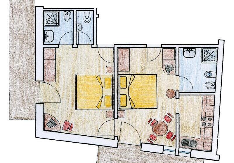 آپارتمان سوپریور 1 خوابه, Fröhlichhof Wohnung Pink Lady