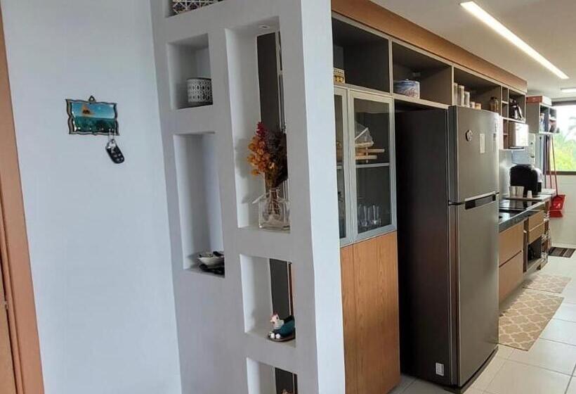 带2个卧室的公寓, Flat Mana Beach Muro Alto