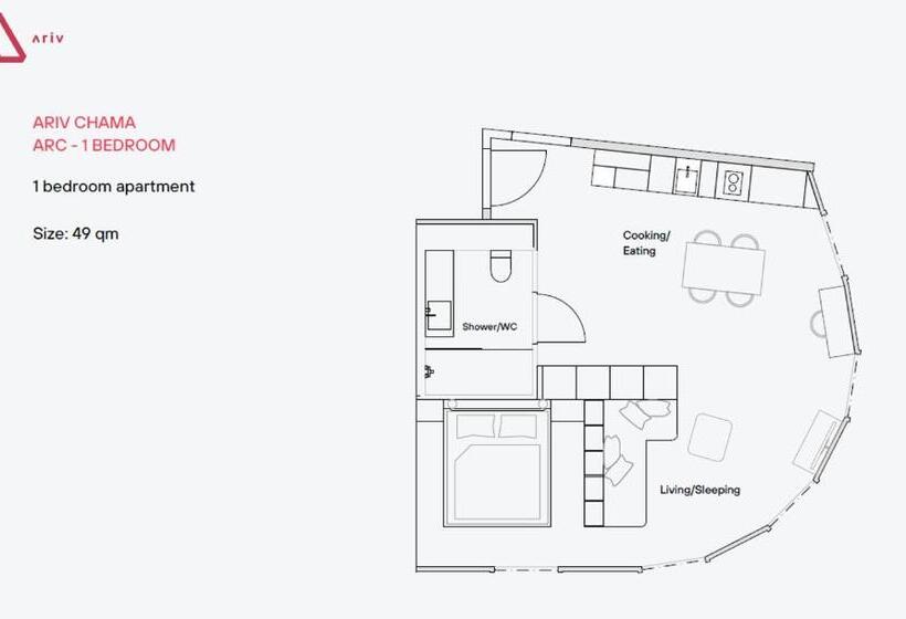 Апартаменты 1 Спальня, Ariv Apartments Zug