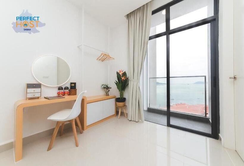 디럭스 룸 바다 전망, The Shore Kk By Perfect Host Borneo